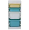 Organizator din PAL pentru copii Ginger Home Toy Shelf pentru jucarii si accesorii cu 4 cutii