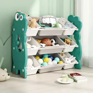 Organizator jucarii cu 7 cutii Nichiduta Dinosaur Verde