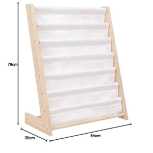 Organizator pentru cartireviste copii Ginger Home Natur cu 6 rafturi