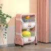 Organizator pentru copii Little Mom Piggy Pink cu 2 nivele