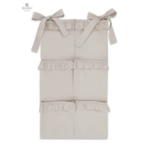 Organizator pentru patut MimiNu din bumbac cu 6 compartimente Royal beige