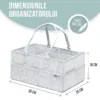 Organizator scutece si accesorii copiibebelusi 38x26x18 cm gri
