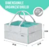 Organizator scutece si accesorii copiibebelusi 38x26x18 cm mint