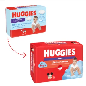 Pachet Scutece chilotel Huggies Pants Mega pack Nr 6-44 buc boy 15-25 kg 88 buc