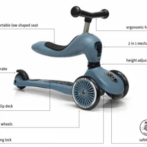 Pachet Trotineta Scoot Ride transformabila 2in1 HighwayKick 1 Lifestyle Black Gold Limited 1-5 ani