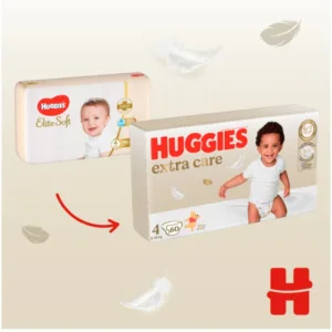 Pachet scutece Huggies Extra Care 4 Mega 8-16 kg 120 buc