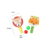 Palete din Lemn Vulpea si Caprioara Orange Tree Toys cu 2 mingii usoare ping-pong