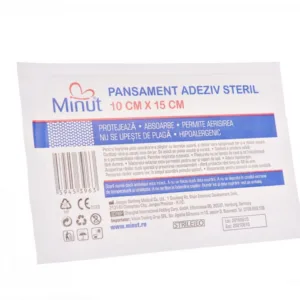 Pansament adeziv steril Minut 10 cm x 15 cm