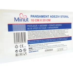 Pansament adeziv steril Minut 10 cm x 20 cm