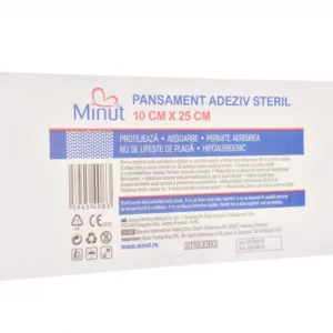 Pansament adeziv steril  Minut 10 cm x 25 cm