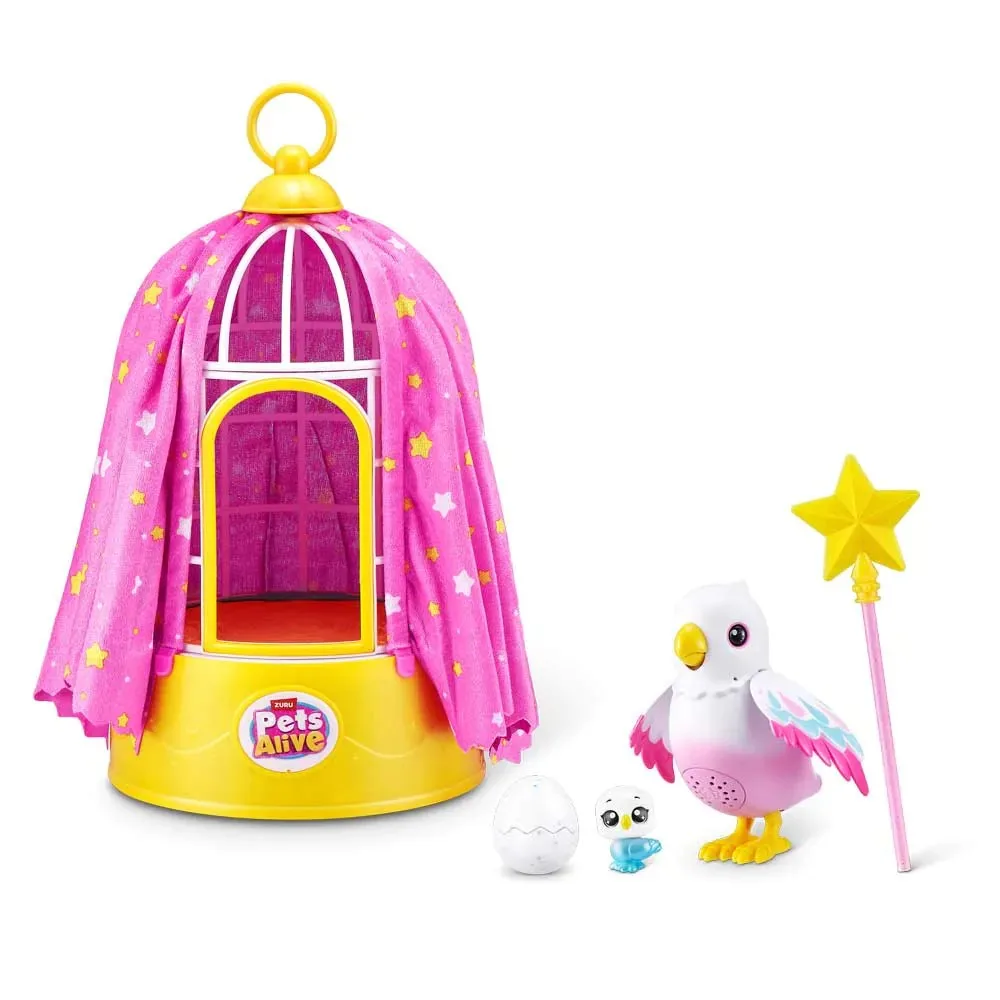 Papagal interactiv magic Polly cu sunete si accesorii Zuru Pets Alive