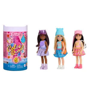 Papusa Barbie Chelsea Colour Reveal Sporty Totally Denim