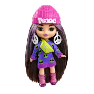 Papusa Barbie Extra Mini Minis cu par si accesorii