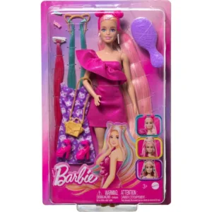 Papusa Barbie cu par lung si accesorii