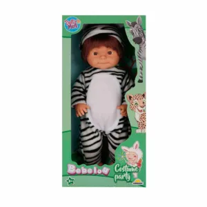 Papusa Bebelou in costum de zebra
