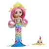 Papusa Enchantimals Royal cu animalut Radia Rainbow Fish si Flo