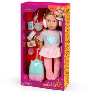 Papusa Linzi cu accesorii de calatorie