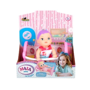 Papusa Maia Mini cu leagan