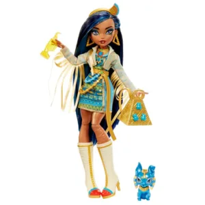 Papusa Monster High Cleo de Nile cu animalut si accesorii