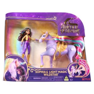 Papusa Sophia si unicornul Wildstar cu lumini