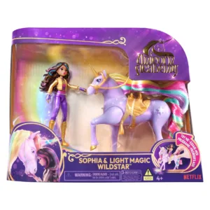 Papusa Sophia si unicornul Wildstar cu lumini