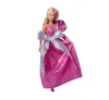 Papusa Steffi Love in rochie de gala roz cu funda argintie 29 cm