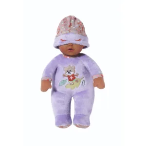 Papusa bebelus Zapf Baby born Bebelus mulatru cu hainute violet 30 cm