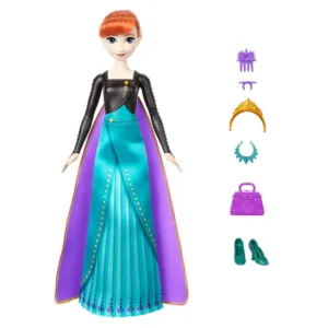 Papusa cu accesorii Disney Princess Spin and Reveal Frozen Anna