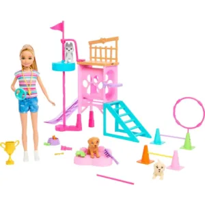 Papusa cu accesorii si animalut Barbie Stacie To The Rescue