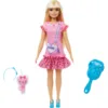 Papusa cu animalut de companie My First Barbie 34 cm