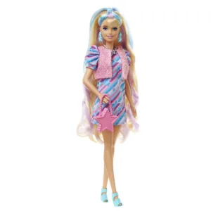 Papusa cu par lung si accesorii Barbie