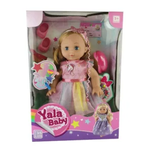 Papusa cu rochie unicorn Yale Baby 35 cm