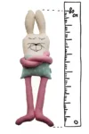 Papusa perna hand made pentru copii Iepurasul Pati 80 cm