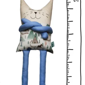 Papusa perna hand made pentru copii Motanul Felix 80 cm