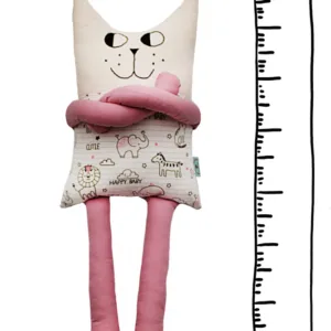 Papusa perna hand made pentru copii Pisica Fifi 80 cm