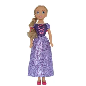 Papusa printesa Fashion Doll cu rochie mov 80cm
