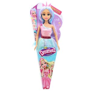 Papusa printesa cu par albastru si rochie blue
