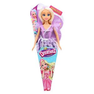 Papusa printesa cu par blond si rochie mov