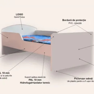 Pat pentru copii Batman cu saltea