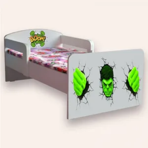 Pat pentru copii Halk cu manere si saltea