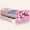 Pat pentru copii Minnie Mouse cu sertar si saltea