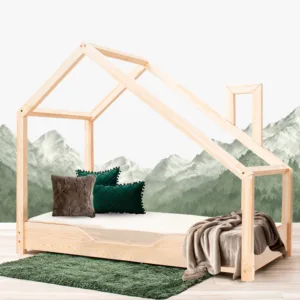 Pat pentru copii Montessori tip casuta