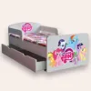 Pat pentru copii My Little Pony cu manere si sertar