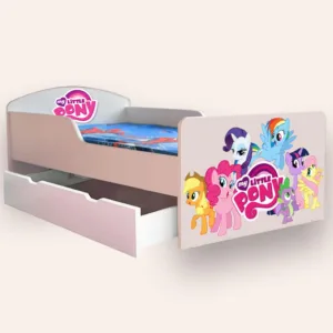 Pat pentru copii My Little Pony cu sertar si saltea