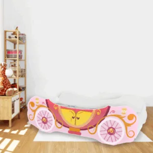 Pat pentru copii Trasura Cenusareasa Alb