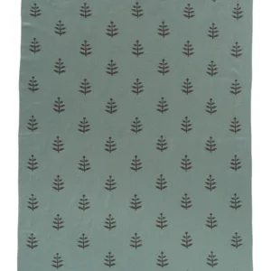 Patura Fine Knitted din bumbac organic Leaves