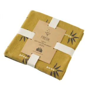 Patura Fine Knitted din bumbac organic Palmtree