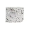 Patura cu jucarie de plus pentru bebelusi Cangaroo 90 x 75 cm Urs Gri