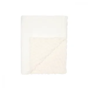 Patura din velur Cotton 3D Twins Alb 100x80 cm