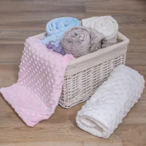 Patura pentru bebe in strat dublu 75 x 90 cm gri